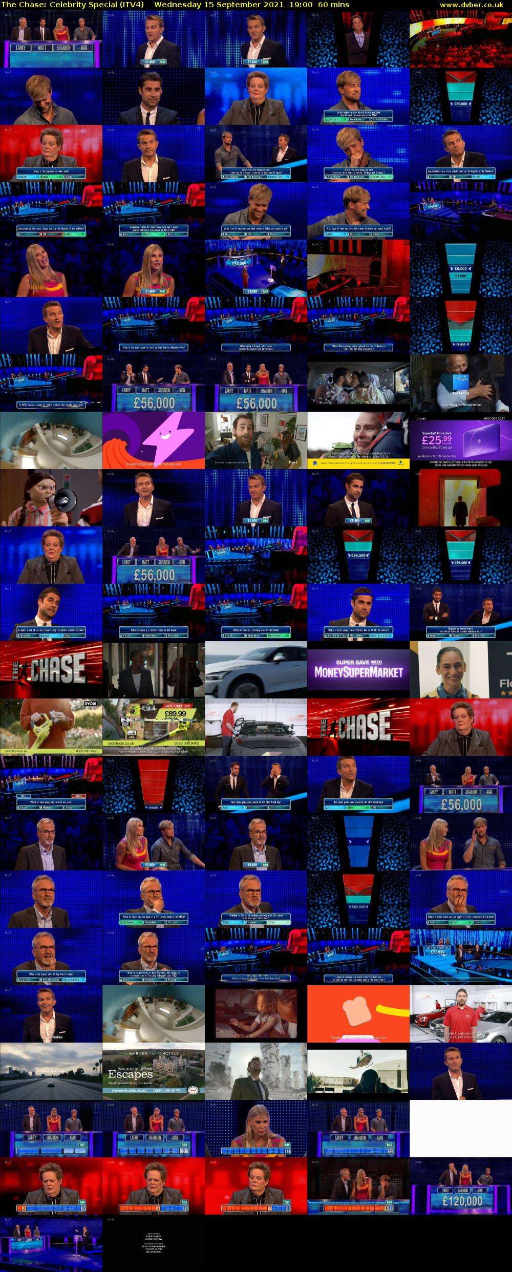 The Chase: Celebrity Special (ITV4) Wednesday 15 September 2021 19:00 - 20:00