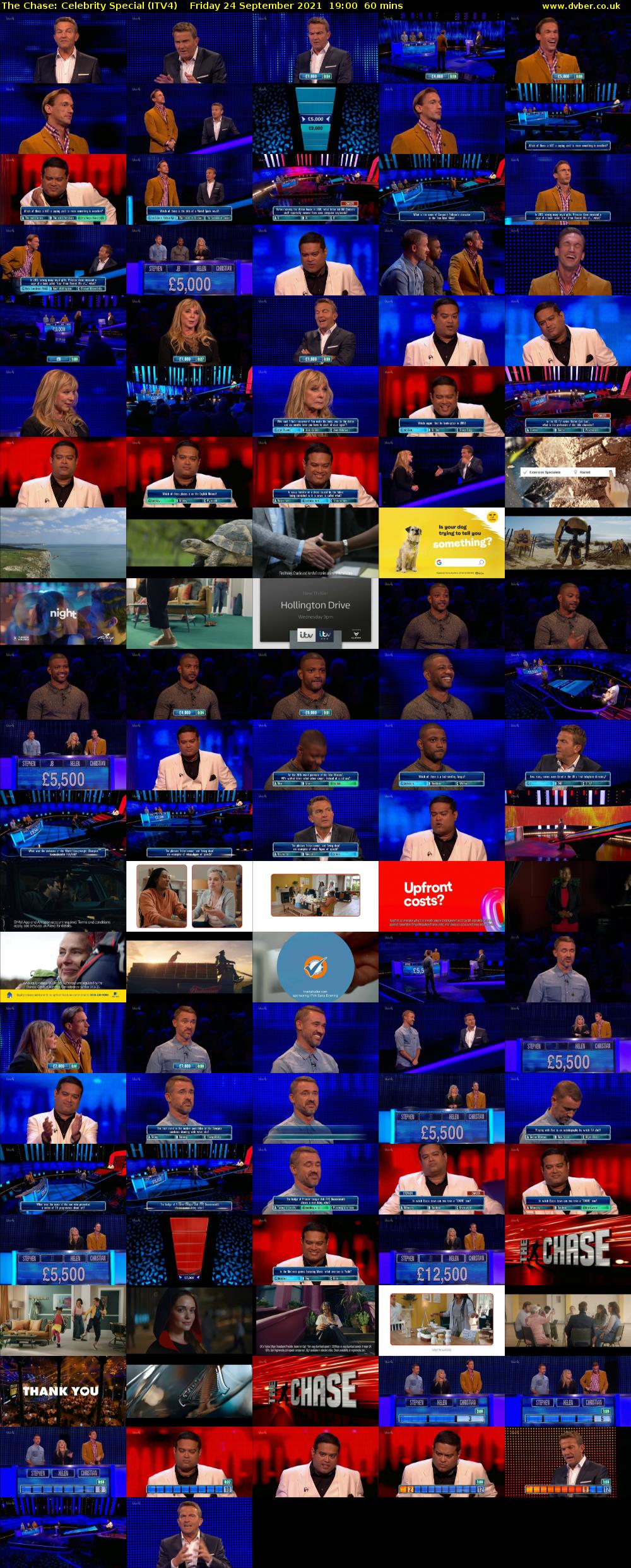 The Chase: Celebrity Special (ITV4) Friday 24 September 2021 19:00 - 20:00