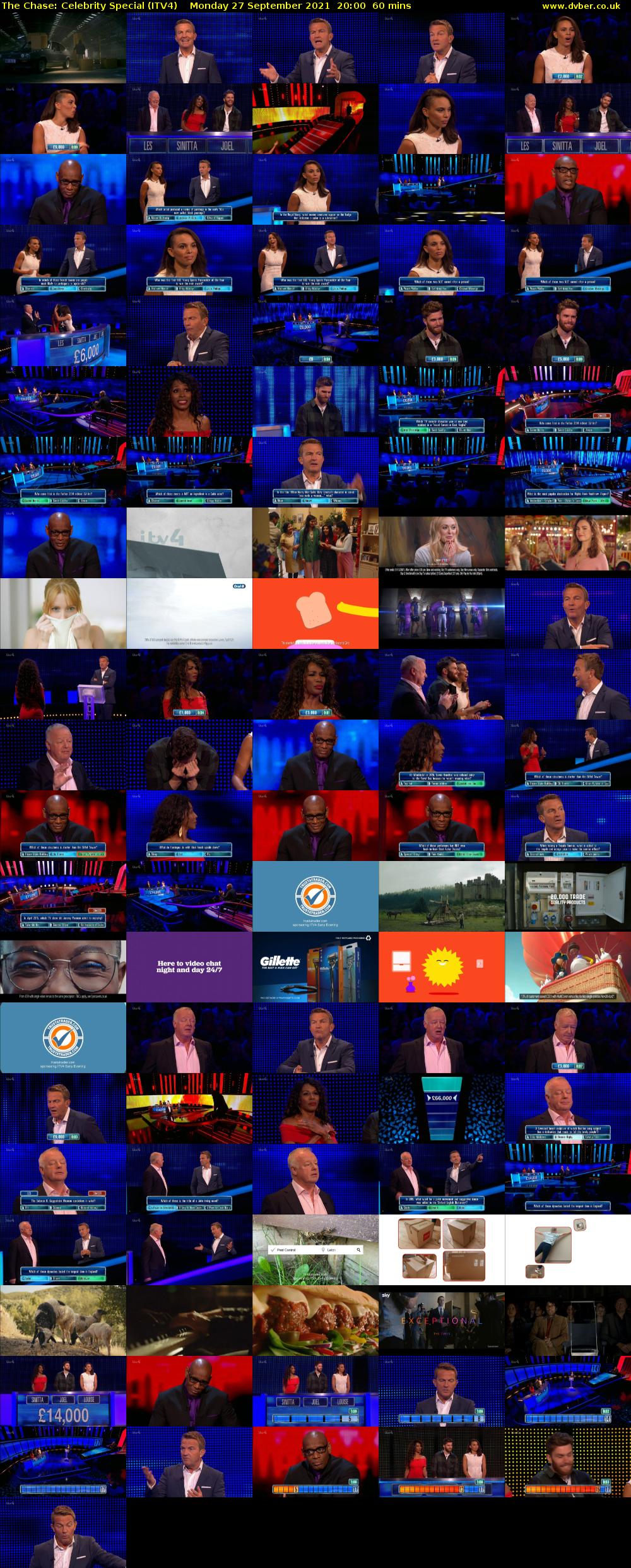The Chase: Celebrity Special (ITV4) Monday 27 September 2021 20:00 - 21:00