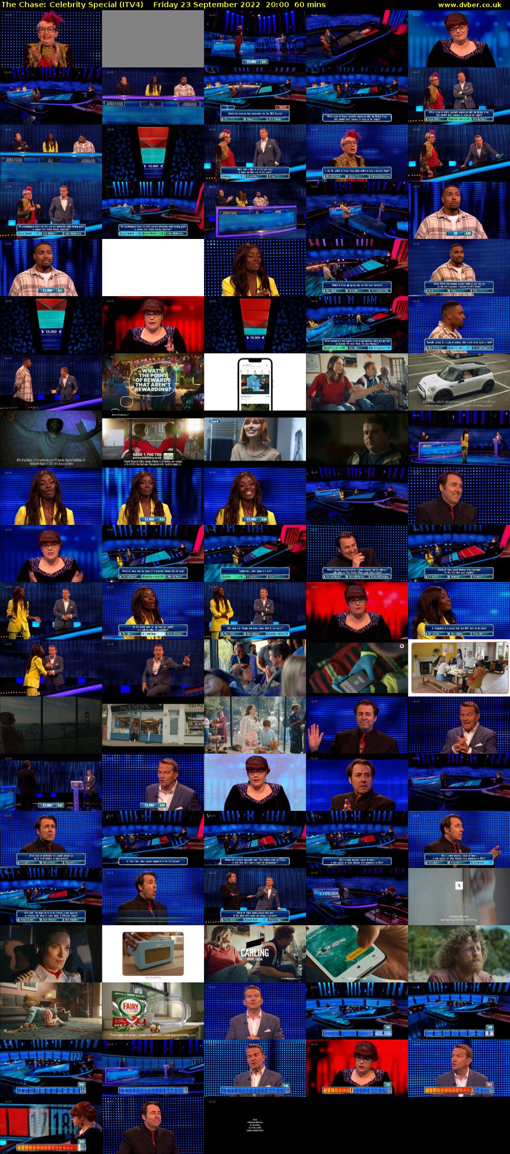 The Chase: Celebrity Special (ITV4) Friday 23 September 2022 20:00 - 21:00