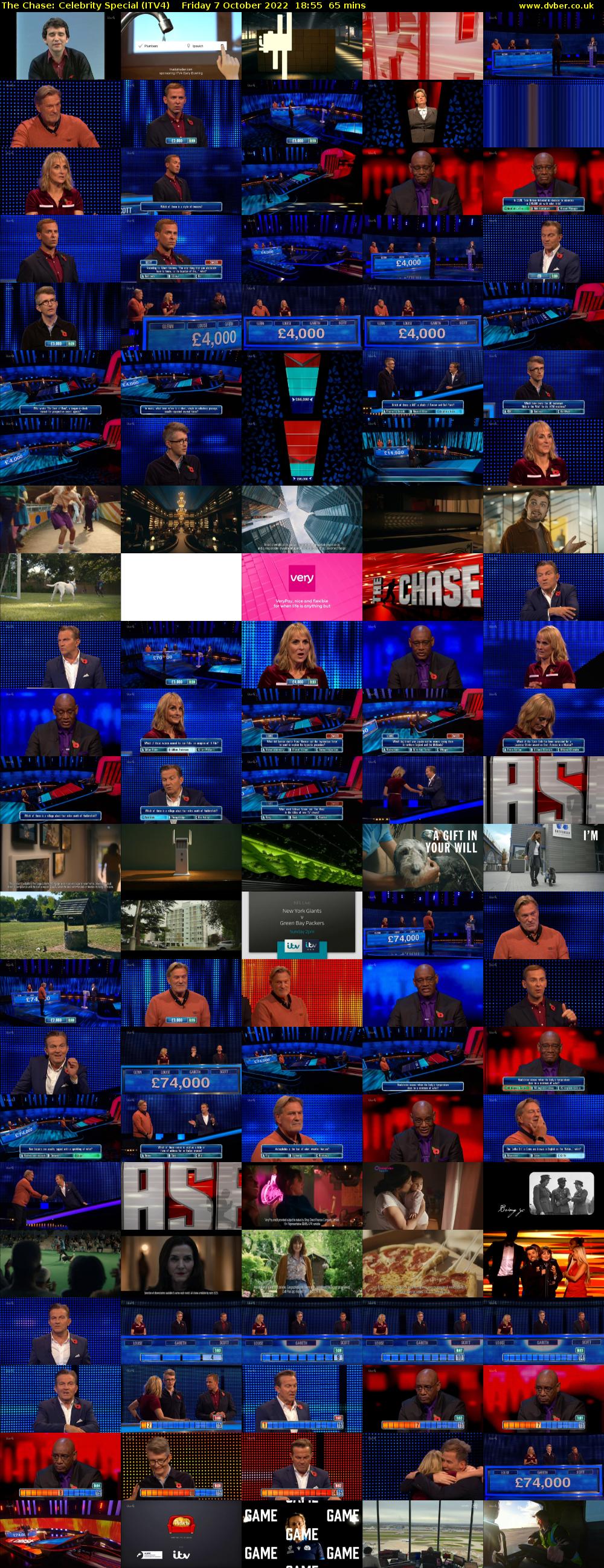 The Chase: Celebrity Special (ITV4) Friday 7 October 2022 18:55 - 20:00