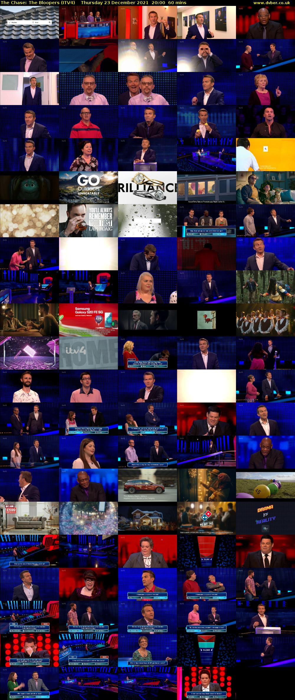 The Chase: The Bloopers (ITV4) Thursday 23 December 2021 20:00 - 21:00