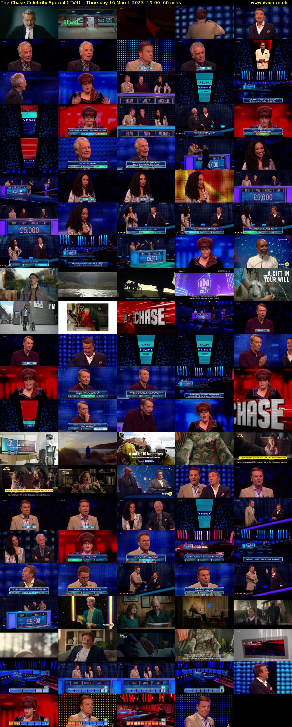 The Chase Celebrity Special (ITV4) Thursday 16 March 2023 19:00 - 20:00