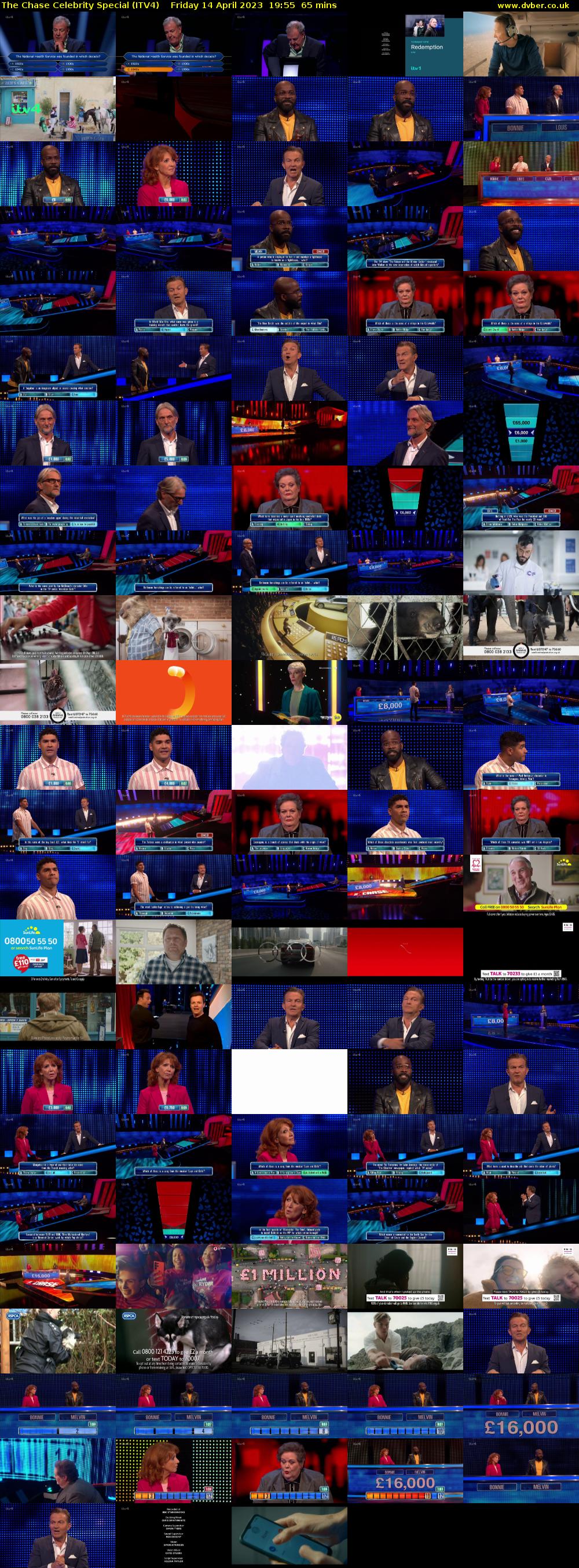 The Chase Celebrity Special (ITV4) Friday 14 April 2023 19:55 - 21:00