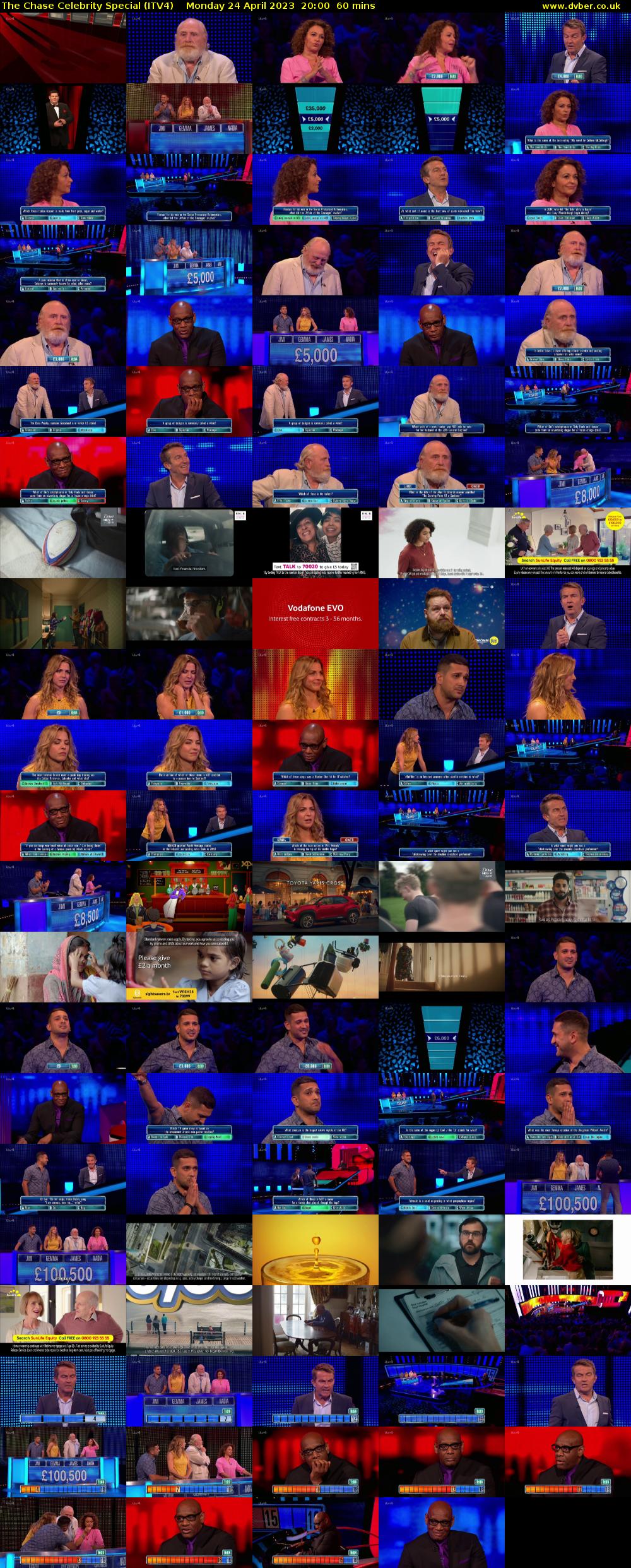 The Chase Celebrity Special (ITV4) Monday 24 April 2023 20:00 - 21:00