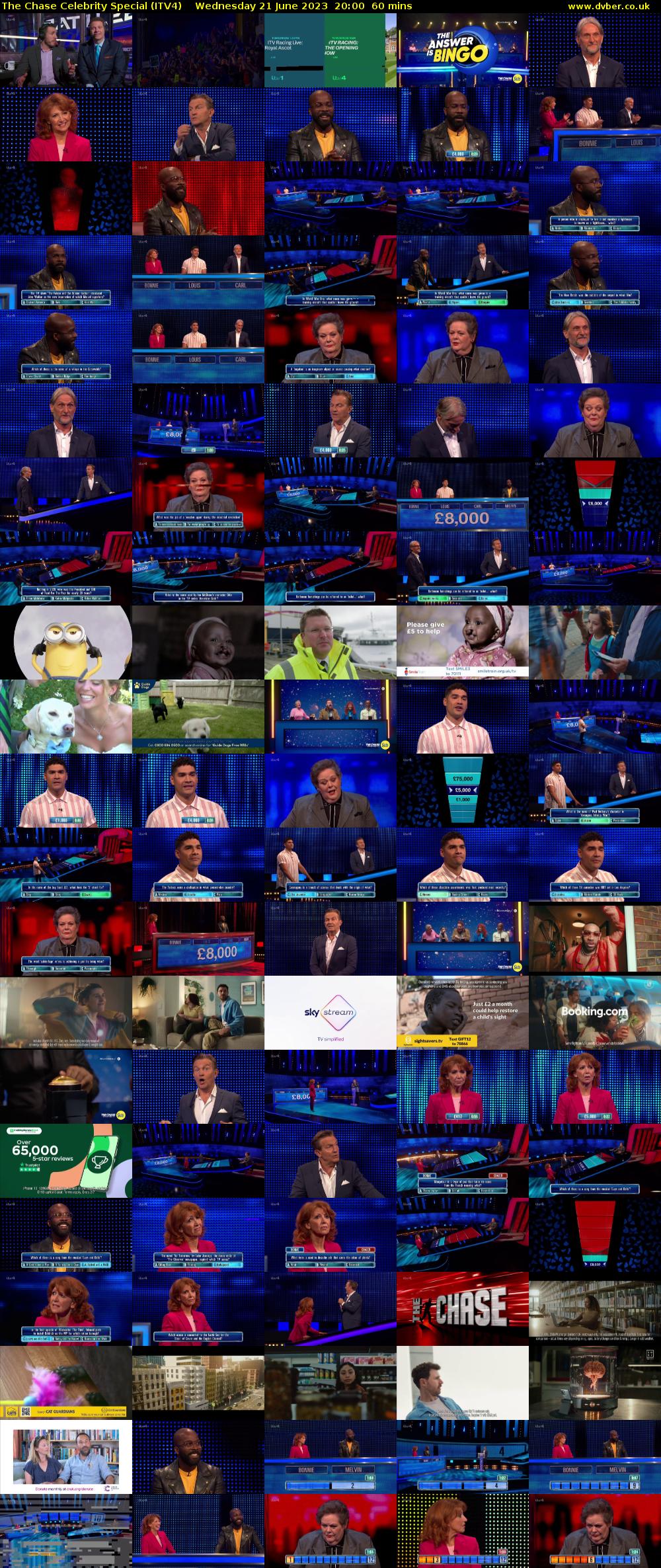 The Chase Celebrity Special (ITV4) Wednesday 21 June 2023 20:00 - 21:00
