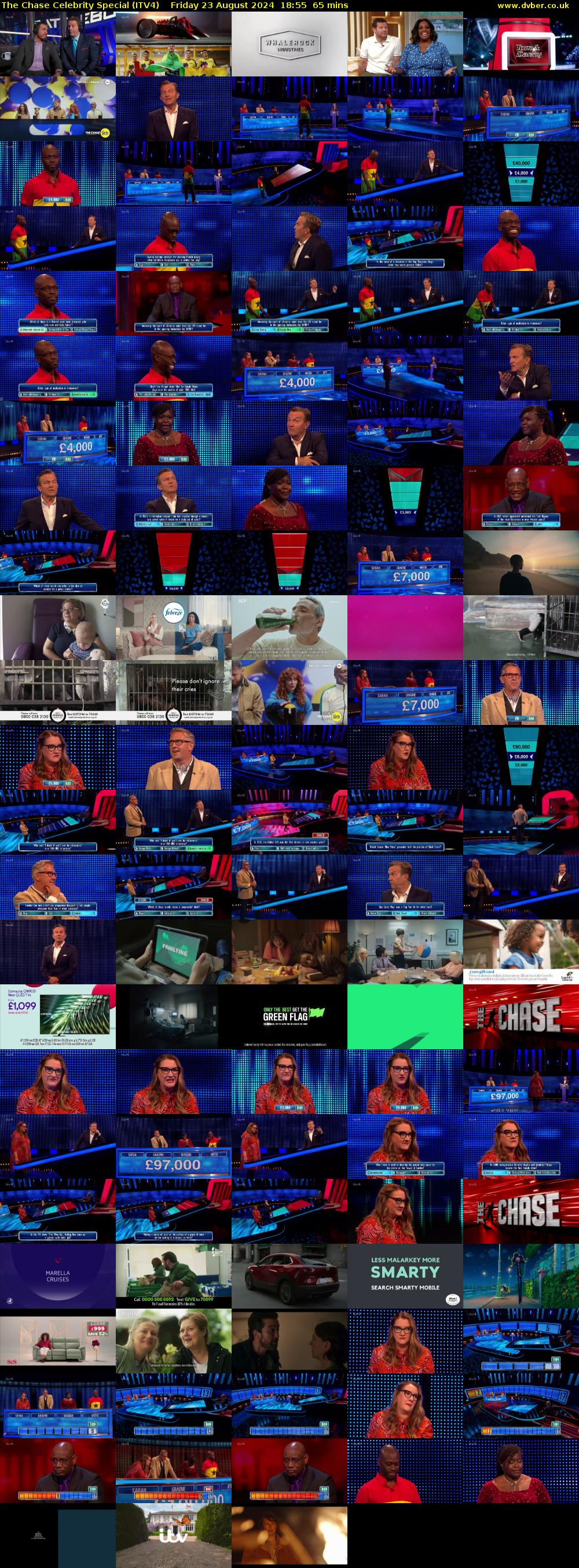 The Chase Celebrity Special (ITV4) Friday 23 August 2024 18:55 - 20:00