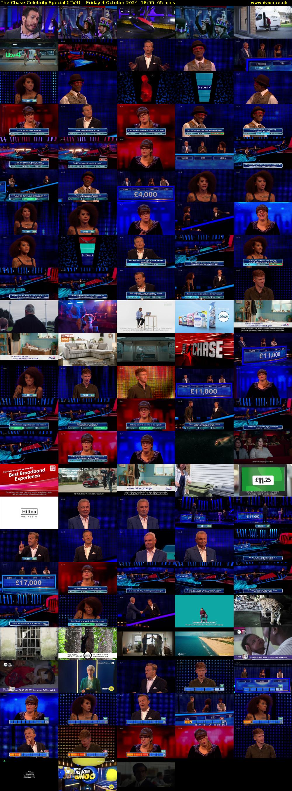 The Chase Celebrity Special (ITV4) Friday 4 October 2024 18:55 - 20:00