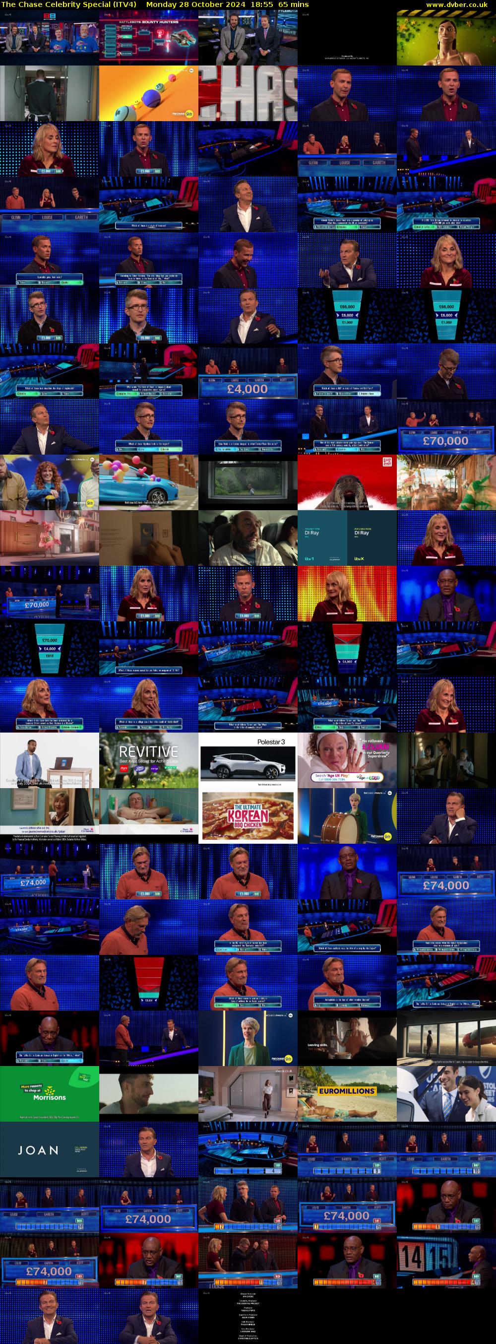 The Chase Celebrity Special (ITV4) Monday 28 October 2024 18:55 - 20:00