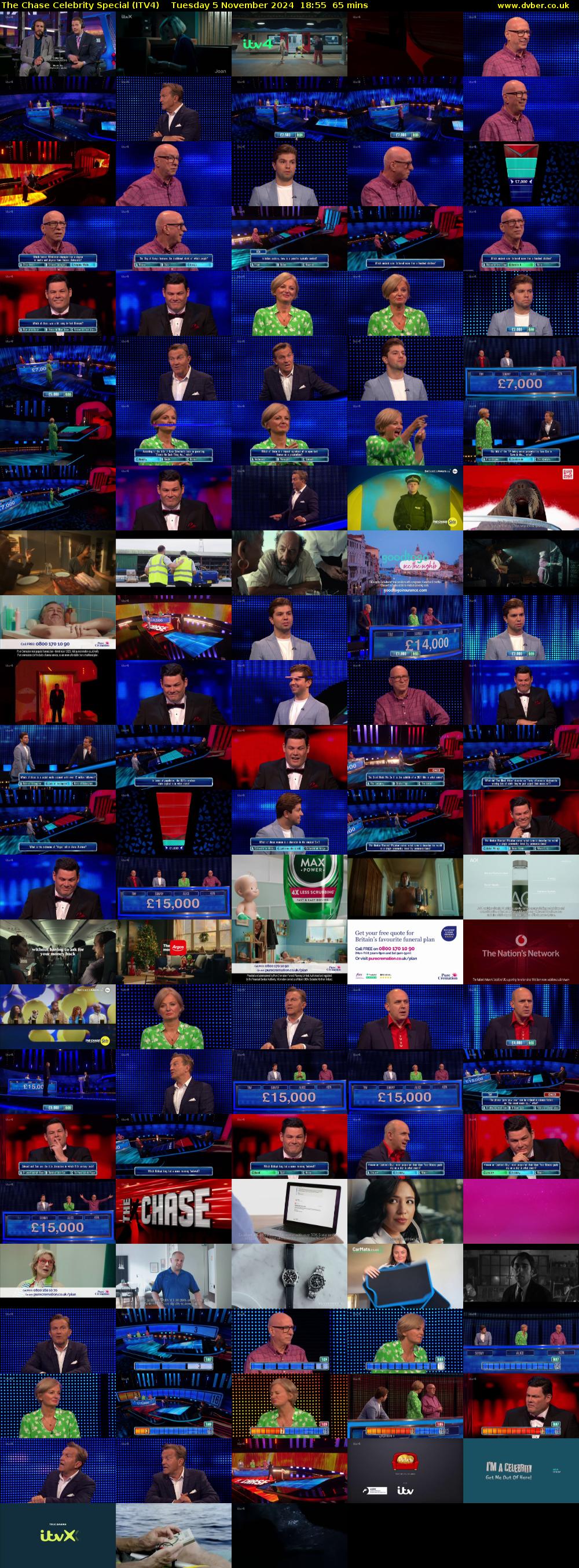 The Chase Celebrity Special (ITV4) Tuesday 5 November 2024 18:55 - 20:00