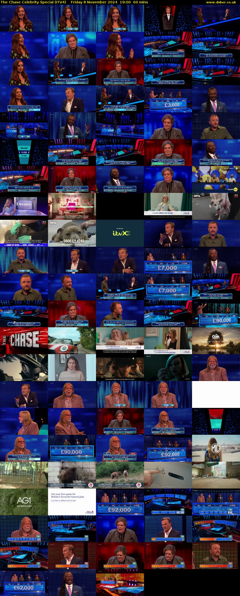 The Chase Celebrity Special (ITV4) Friday 8 November 2024 19:00 - 20:00