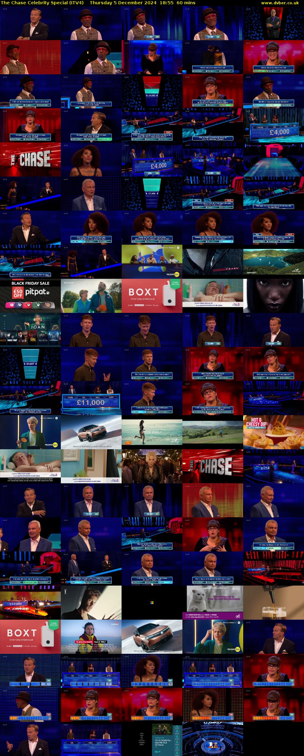 The Chase Celebrity Special (ITV4) Thursday 5 December 2024 18:55 - 19:55