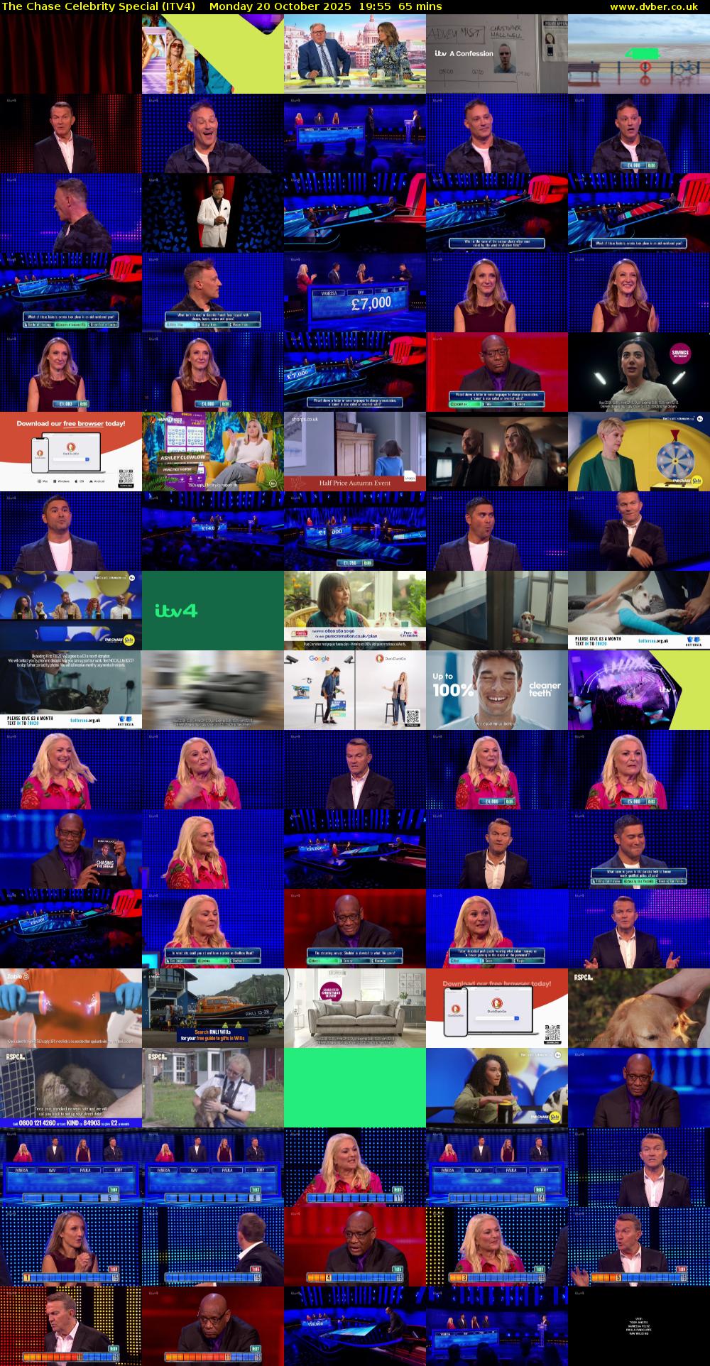 The Chase Celebrity Special (ITV4) Monday 20 October 2025 19:55 - 21:00