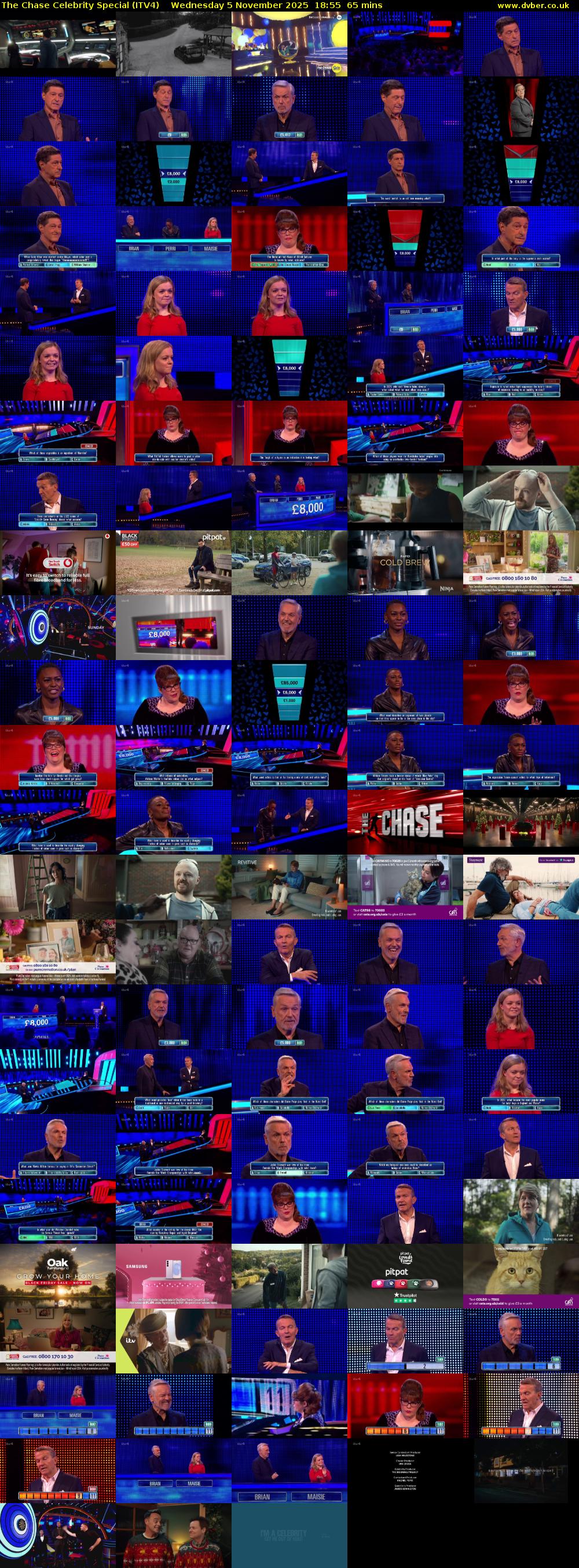 The Chase Celebrity Special (ITV4) Wednesday 5 November 2025 18:55 - 20:00