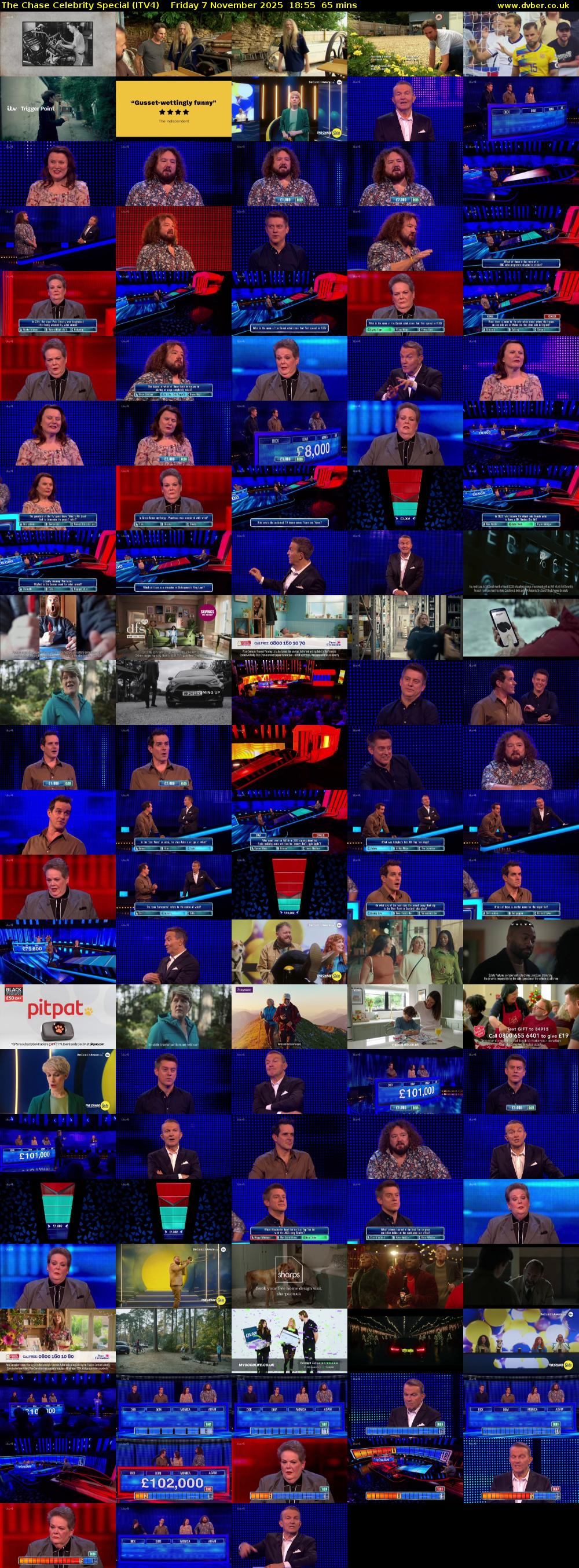 The Chase Celebrity Special (ITV4) Friday 7 November 2025 18:55 - 20:00