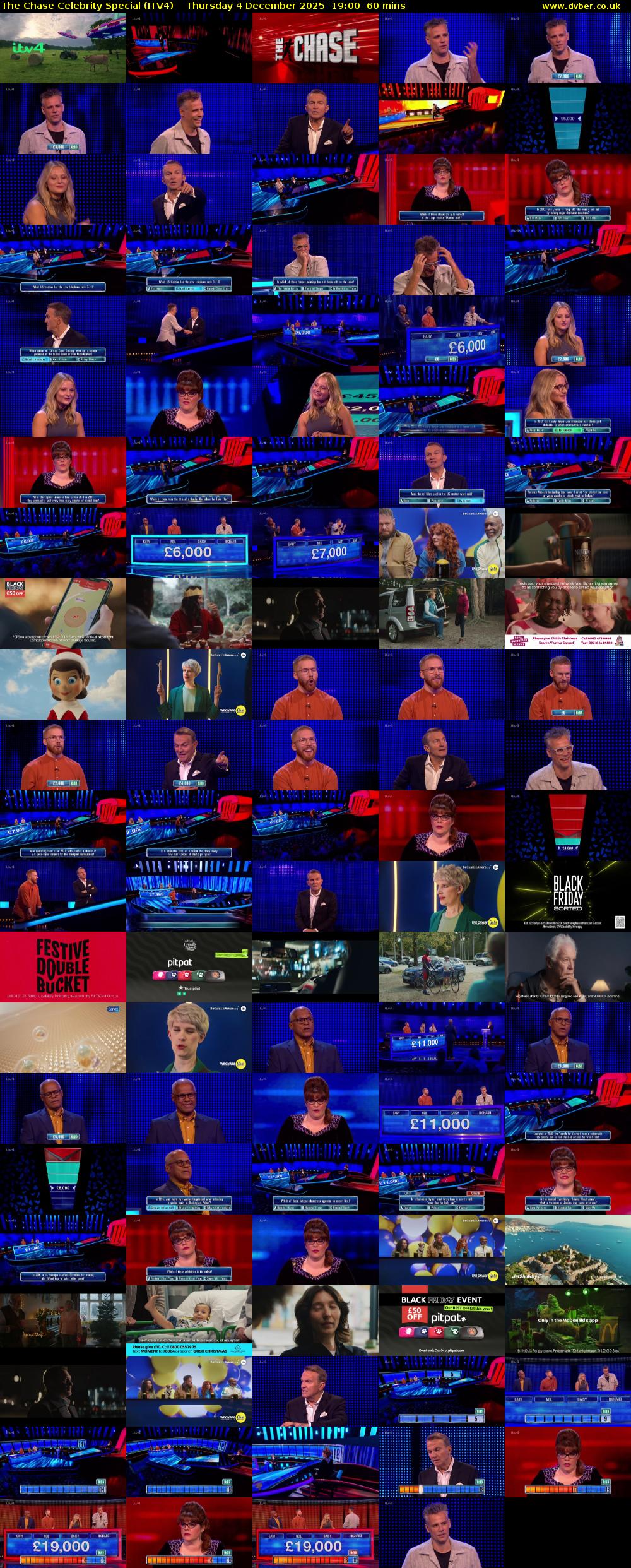 The Chase Celebrity Special (ITV4) Thursday 4 December 2025 19:00 - 20:00