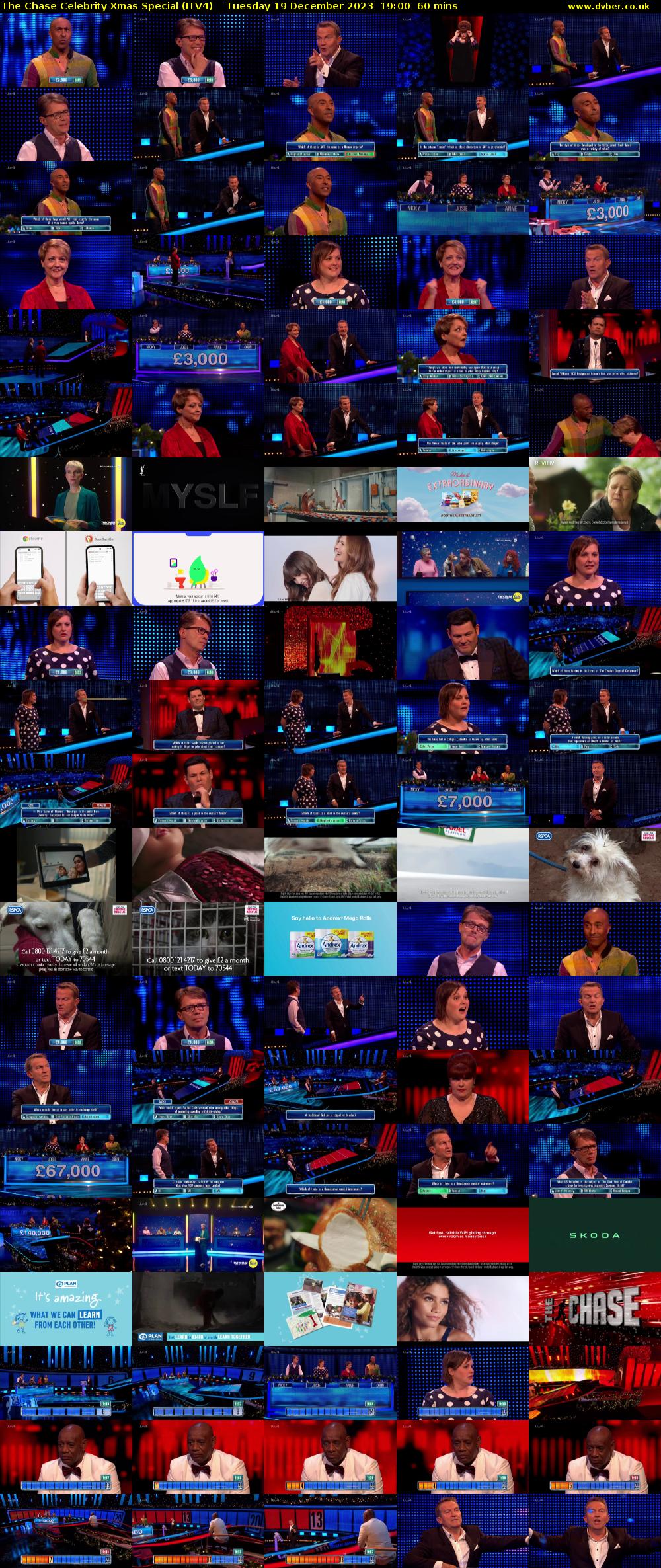 The Chase Celebrity Xmas Special (ITV4) Tuesday 19 December 2023 19:00 - 20:00