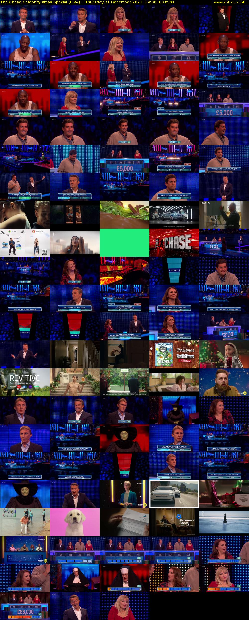 The Chase Celebrity Xmas Special (ITV4) Thursday 21 December 2023 19:00 - 20:00