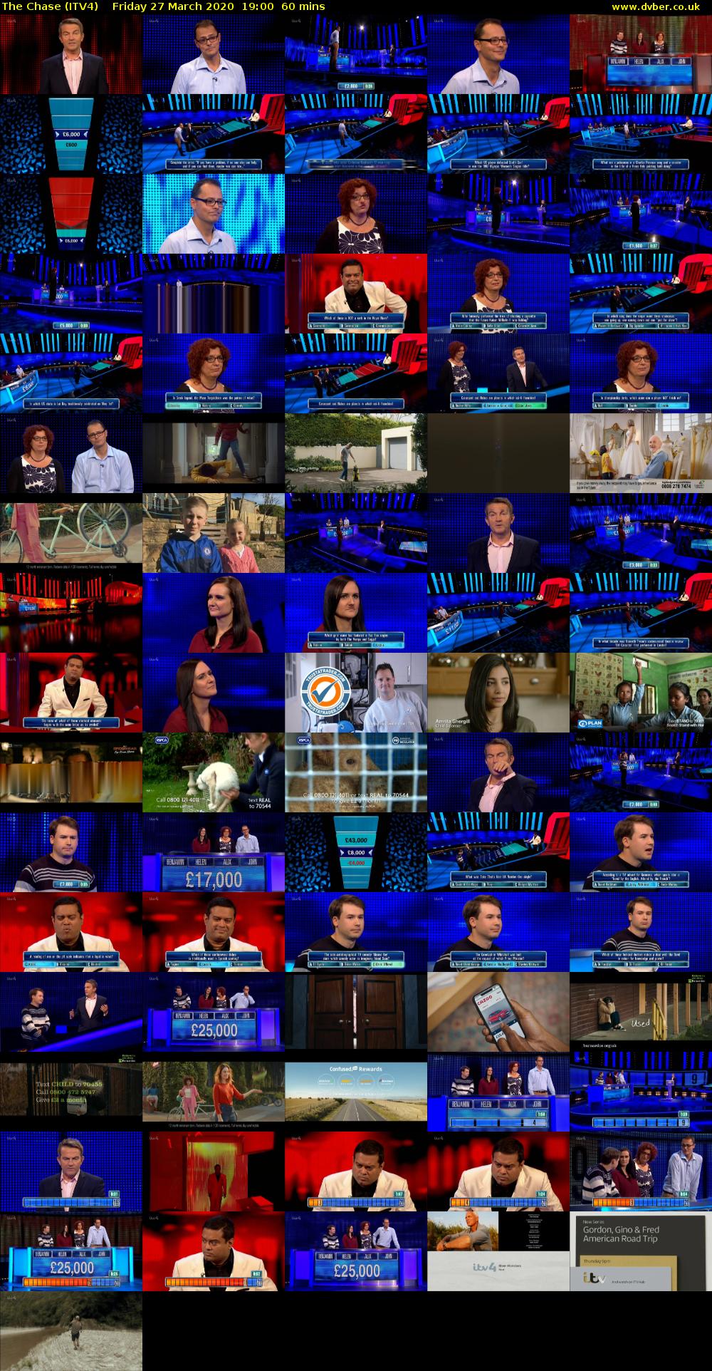The Chase (ITV4) Friday 27 March 2020 19:00 - 20:00
