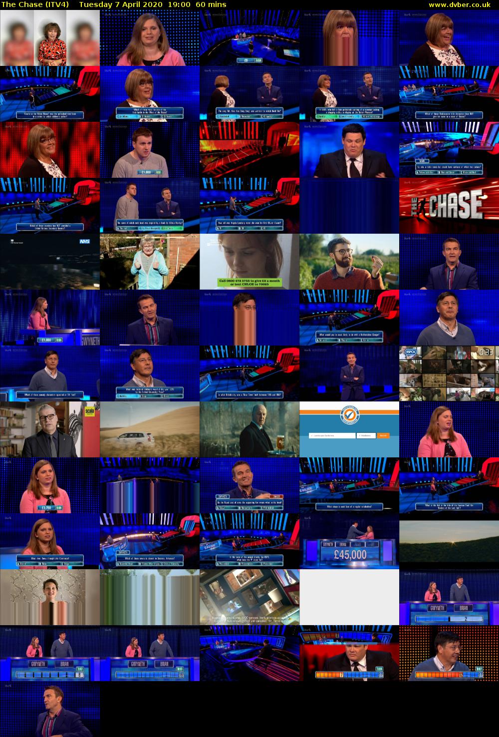 The Chase (ITV4) Tuesday 7 April 2020 19:00 - 20:00
