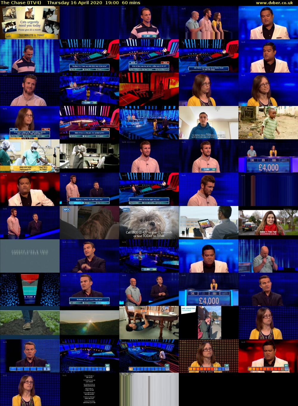 The Chase (ITV4) Thursday 16 April 2020 19:00 - 20:00