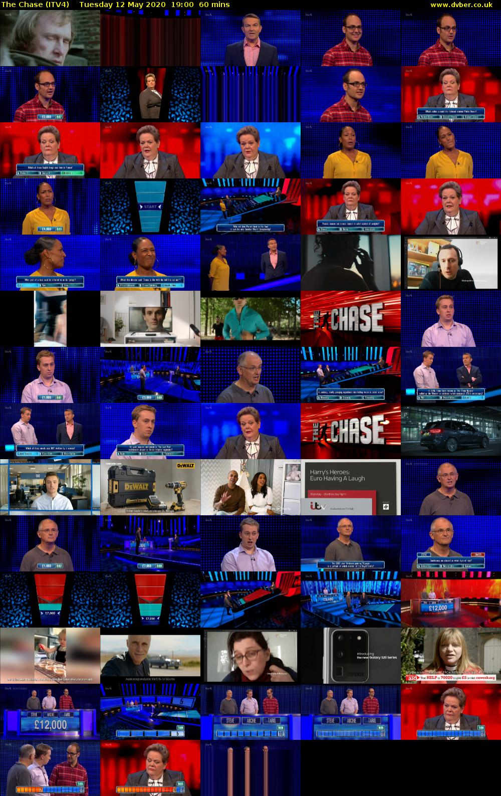 The Chase (ITV4) Tuesday 12 May 2020 19:00 - 20:00