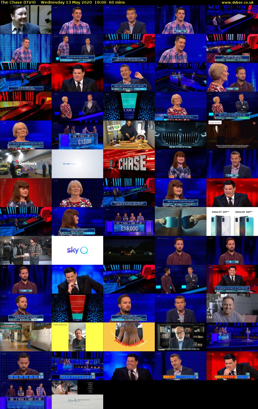 The Chase (ITV4) Wednesday 13 May 2020 19:00 - 20:00