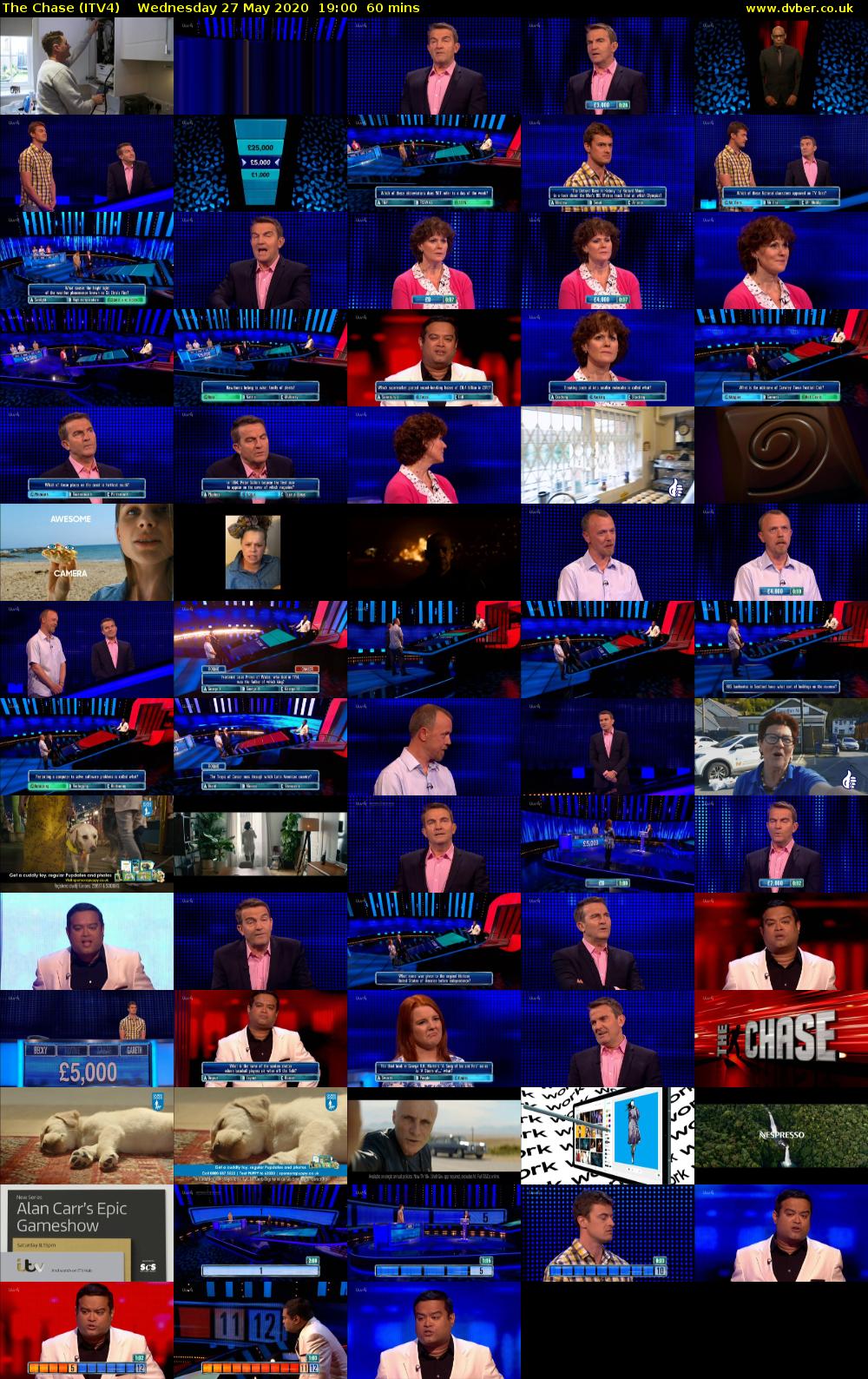The Chase (ITV4) Wednesday 27 May 2020 19:00 - 20:00