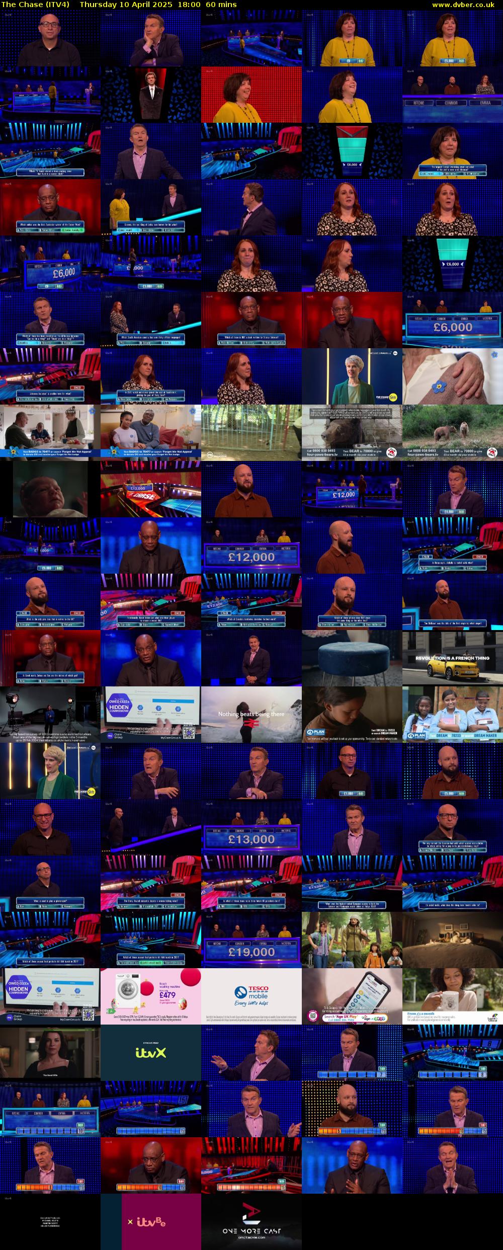 The Chase (ITV4) Thursday 10 April 2025 18:00 - 19:00