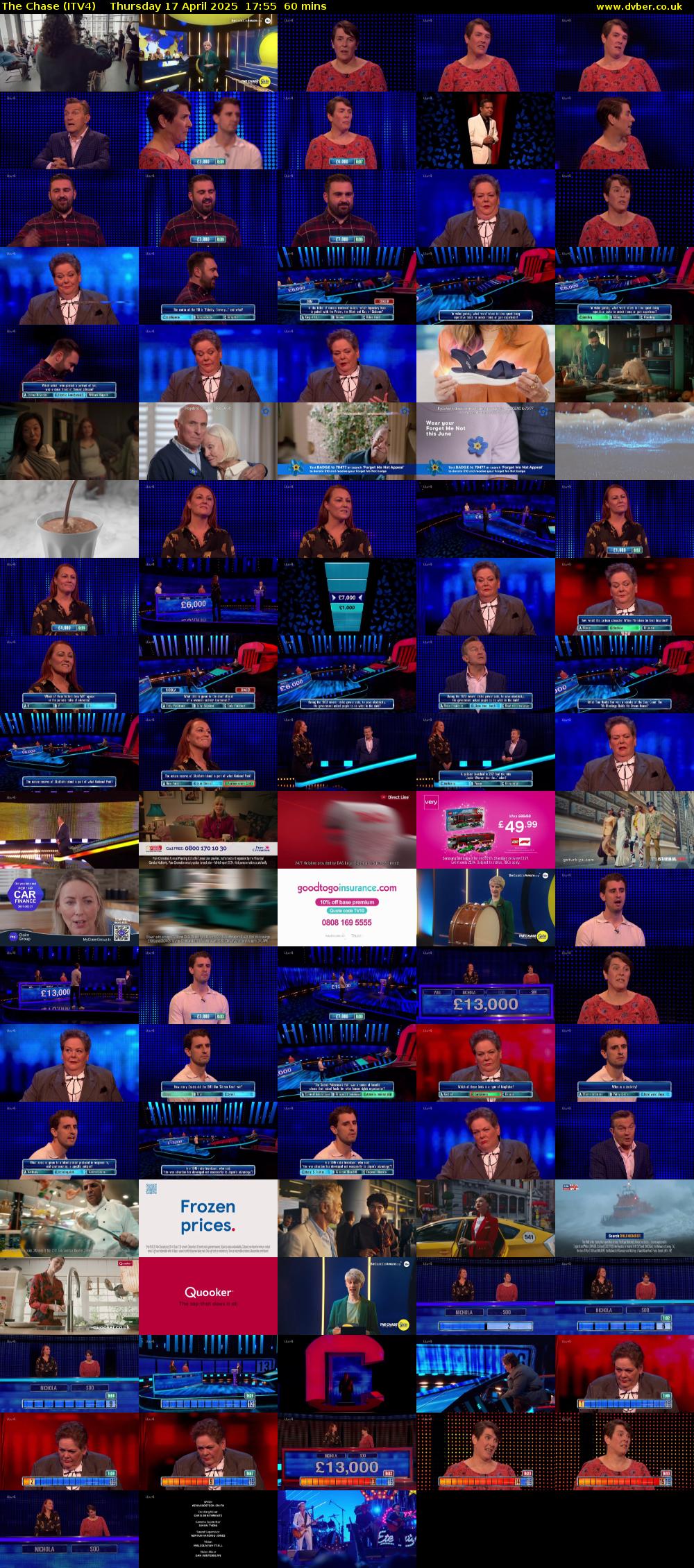 The Chase (ITV4) Thursday 17 April 2025 17:55 - 18:55
