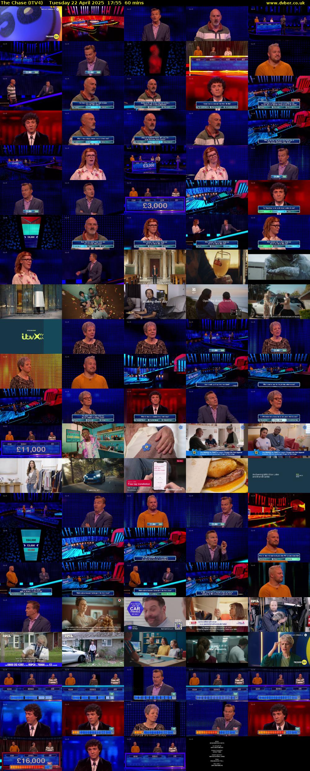 The Chase (ITV4) Tuesday 22 April 2025 17:55 - 18:55