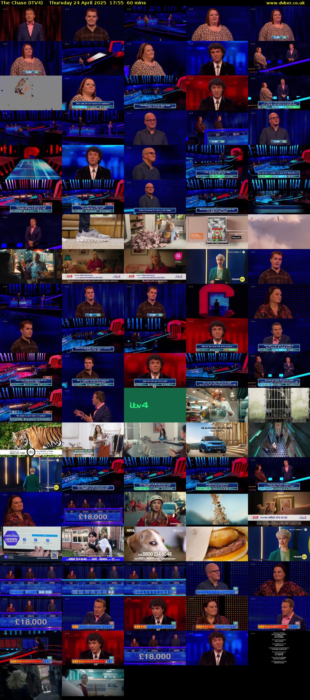 The Chase (ITV4) Thursday 24 April 2025 17:55 - 18:55