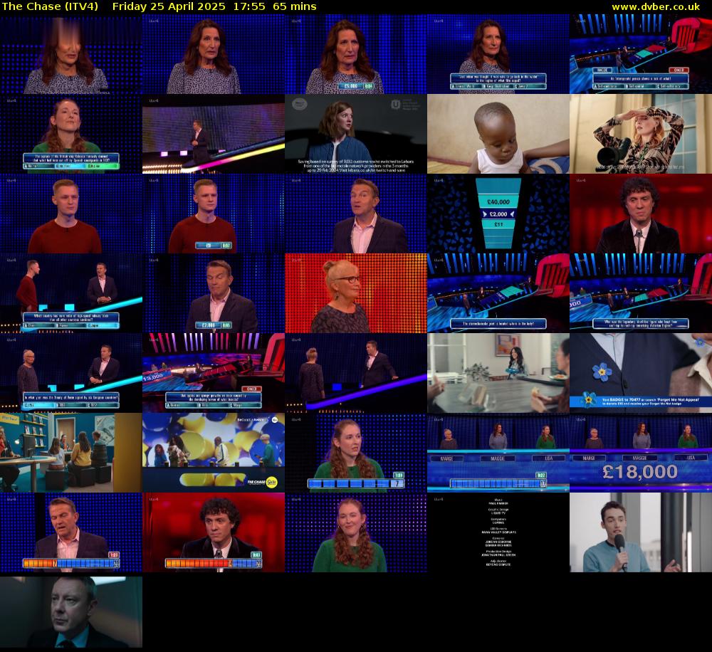 The Chase (ITV4) Friday 25 April 2025 17:55 - 19:00