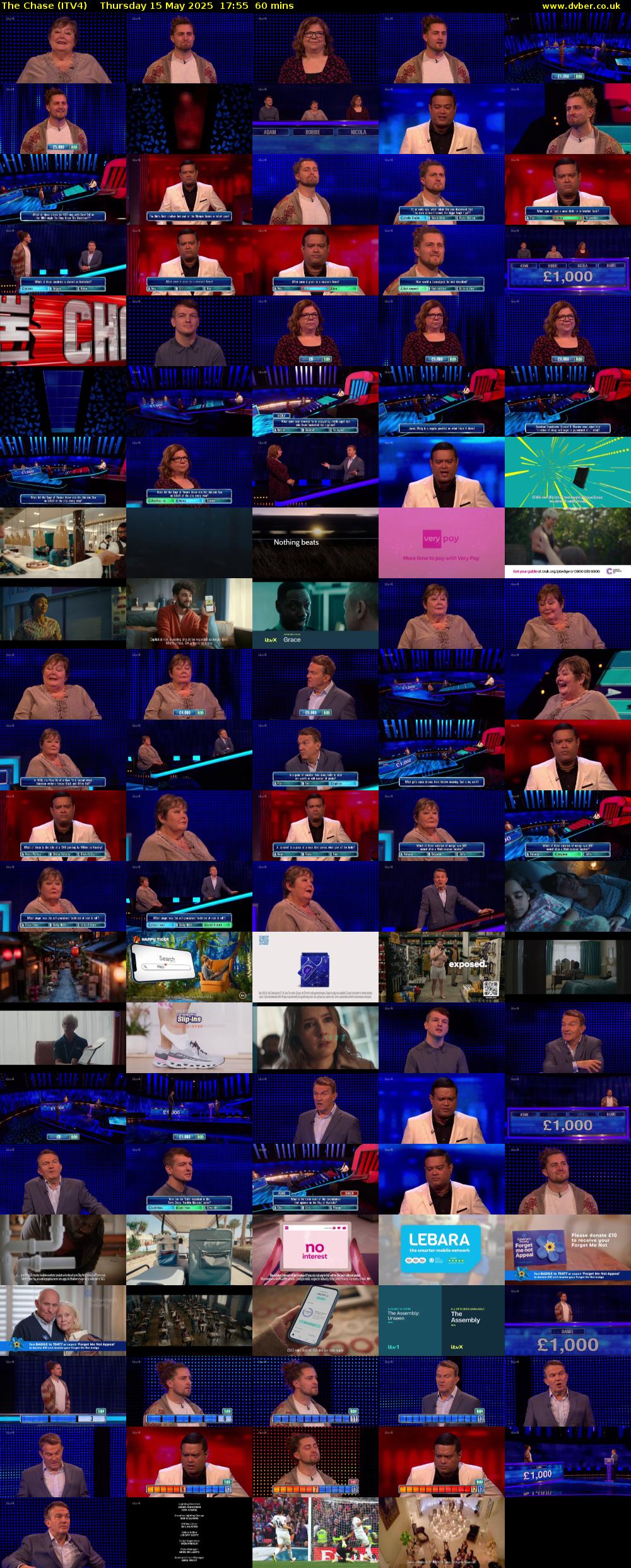 The Chase (ITV4) Thursday 15 May 2025 17:55 - 18:55