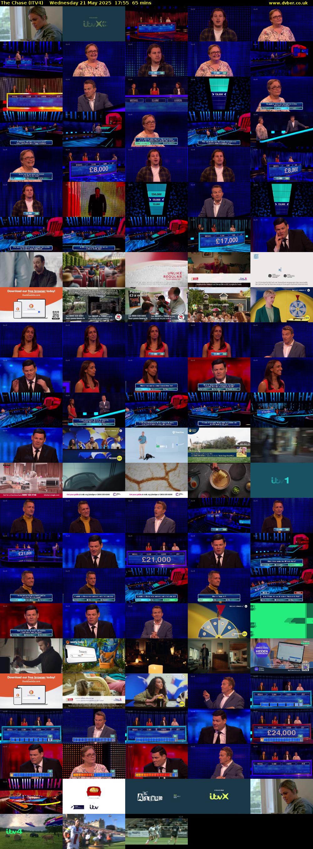 The Chase (ITV4) Wednesday 21 May 2025 17:55 - 19:00