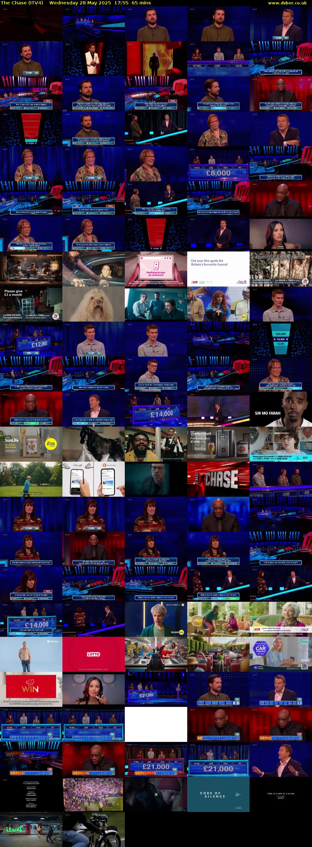 The Chase (ITV4) Wednesday 28 May 2025 17:55 - 19:00