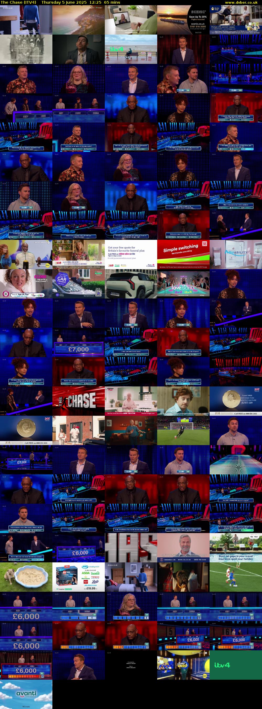 The Chase (ITV4) Thursday 5 June 2025 12:25 - 13:30