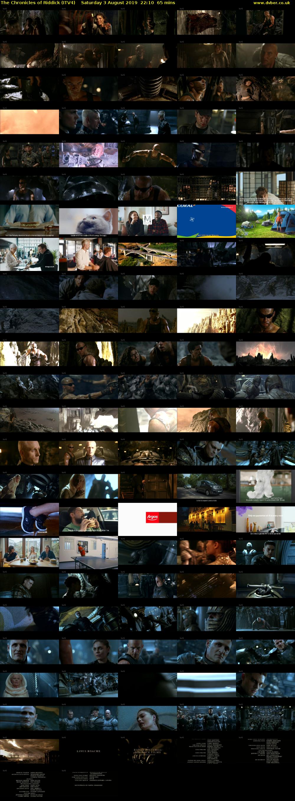 The Chronicles of Riddick (ITV4) Saturday 3 August 2019 22:10 - 23:15