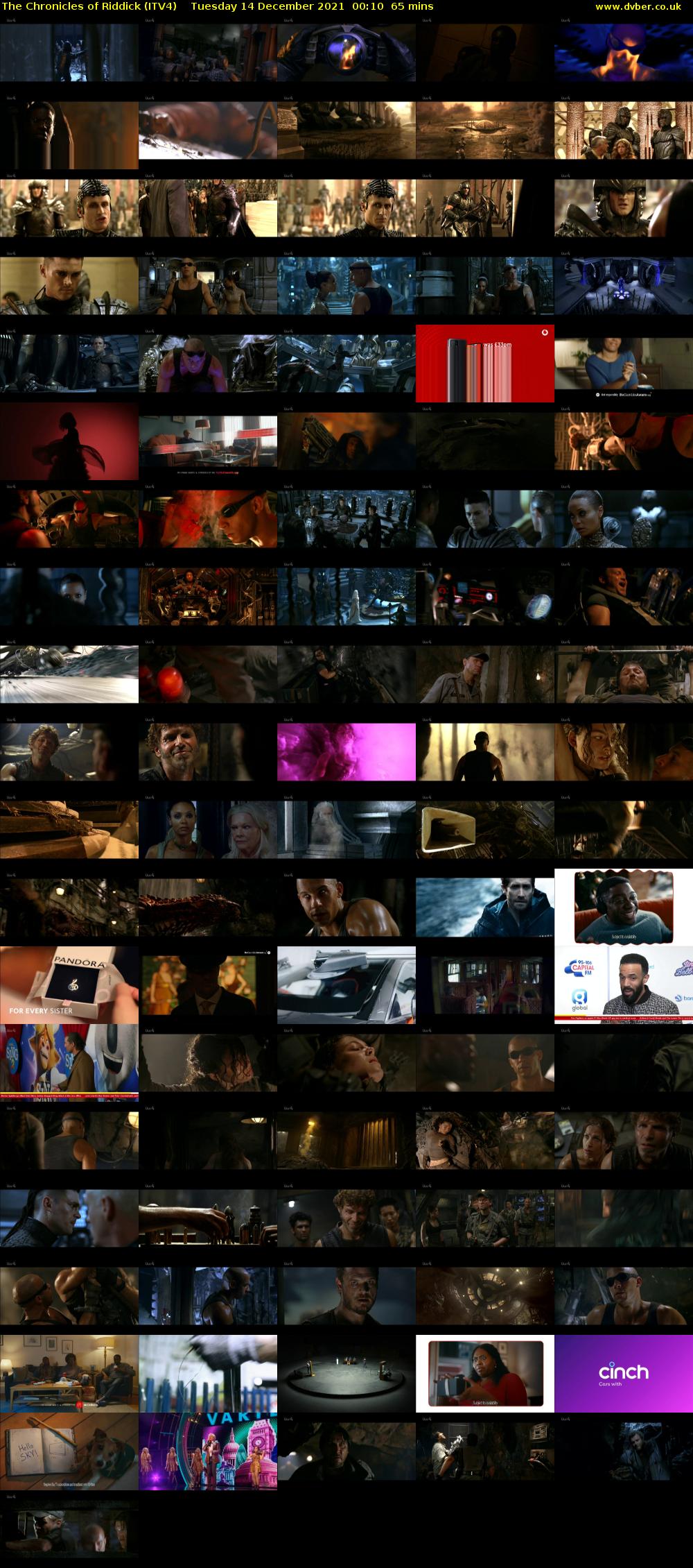 The Chronicles of Riddick (ITV4) Tuesday 14 December 2021 00:10 - 01:15