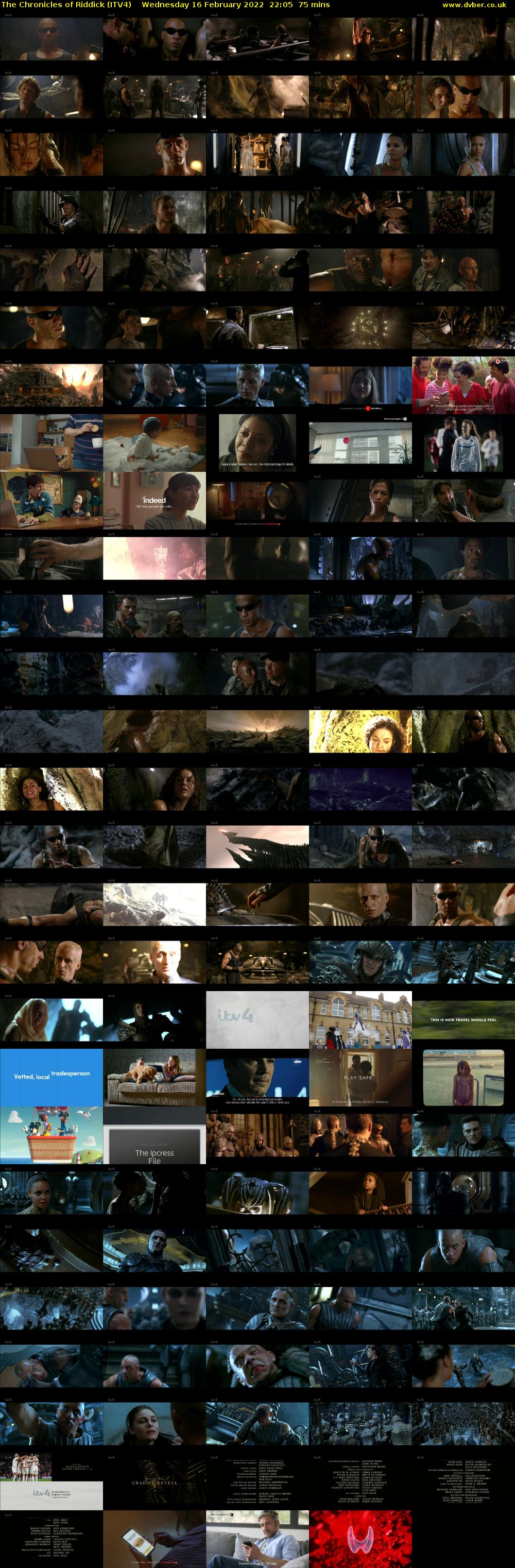 The Chronicles of Riddick (ITV4) Wednesday 16 February 2022 22:05 - 23:20