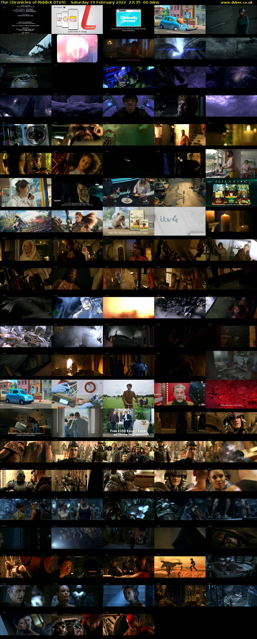 The Chronicles of Riddick (ITV4) Saturday 19 February 2022 23:35 - 00:35