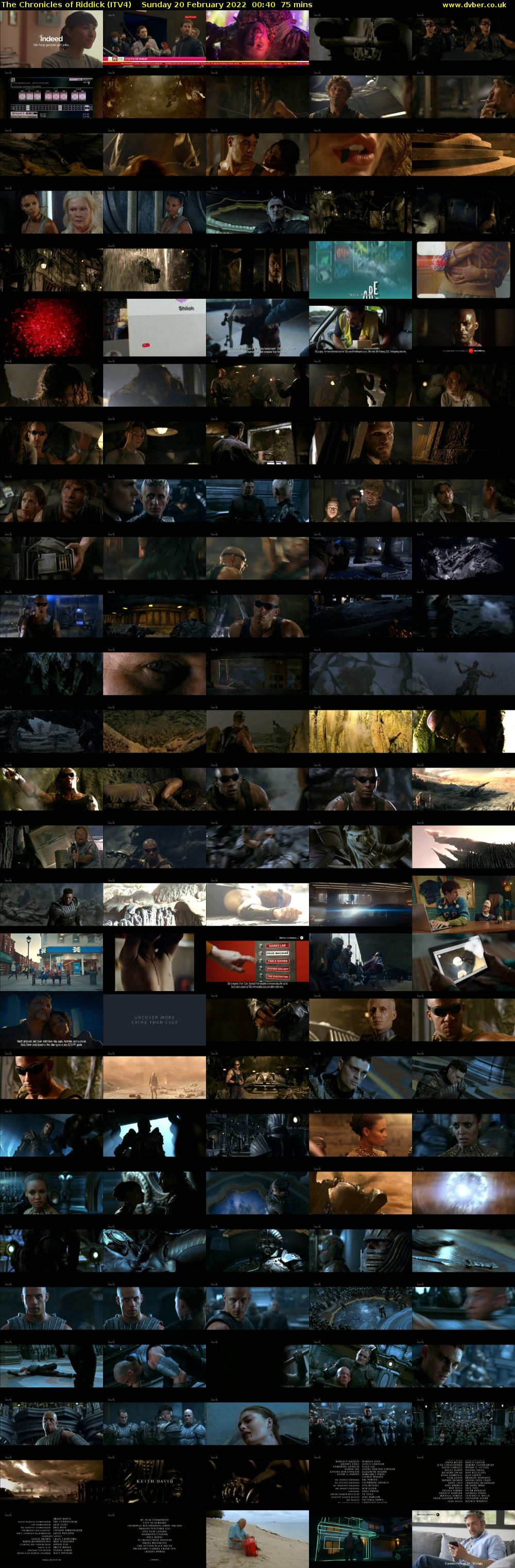 The Chronicles of Riddick (ITV4) Sunday 20 February 2022 00:40 - 01:55