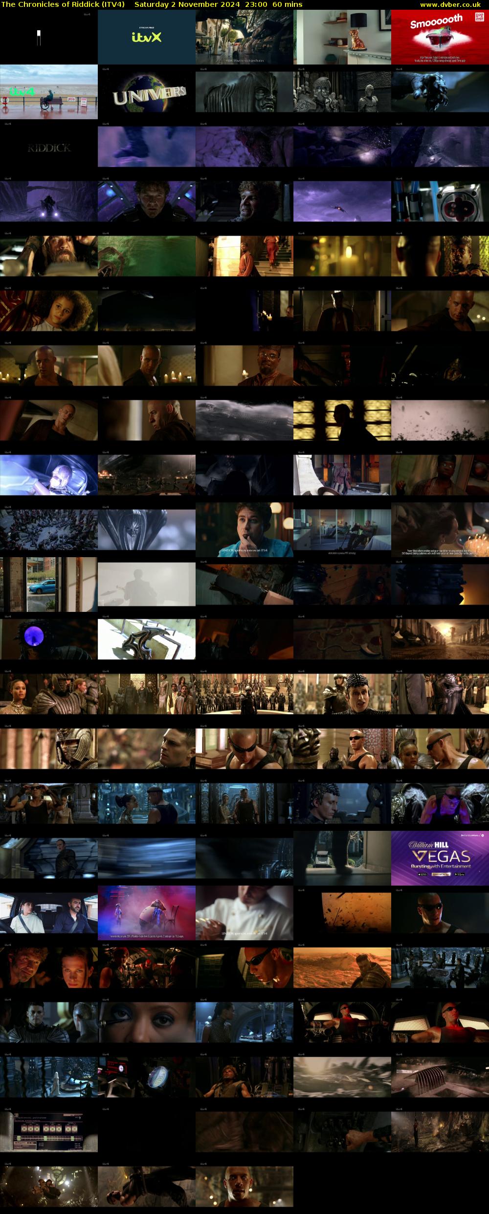 The Chronicles of Riddick (ITV4) Saturday 2 November 2024 23:00 - 00:00
