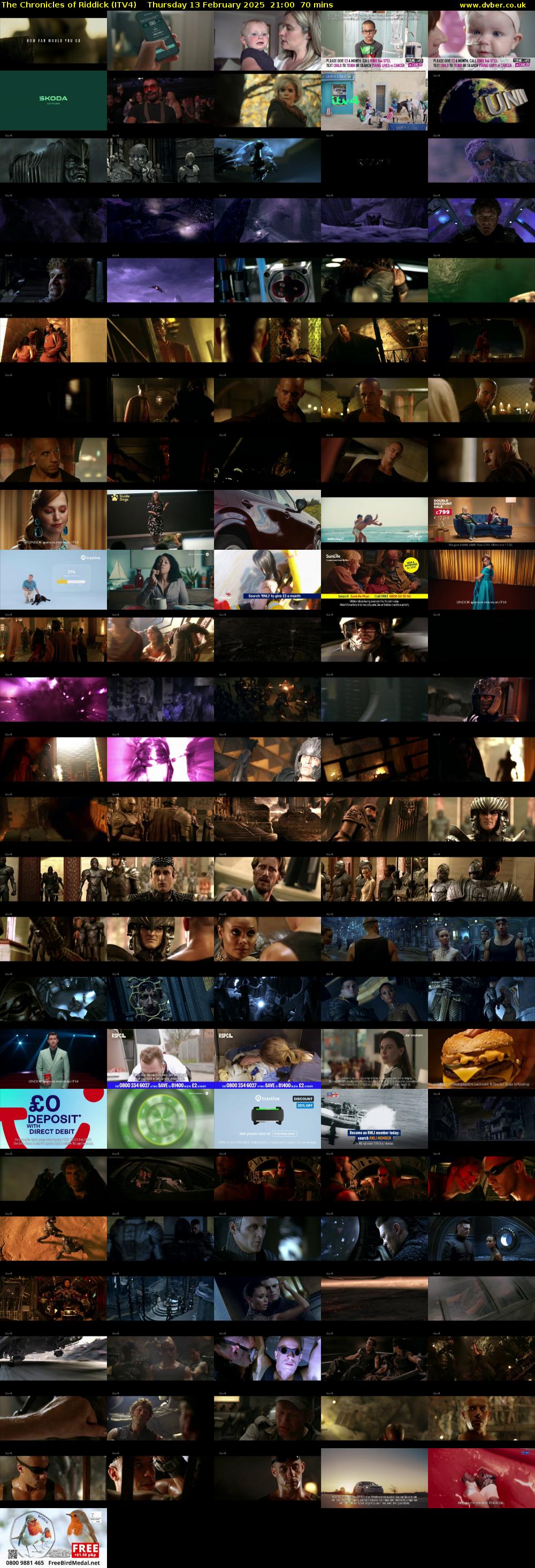The Chronicles of Riddick (ITV4) Thursday 13 February 2025 21:00 - 22:10