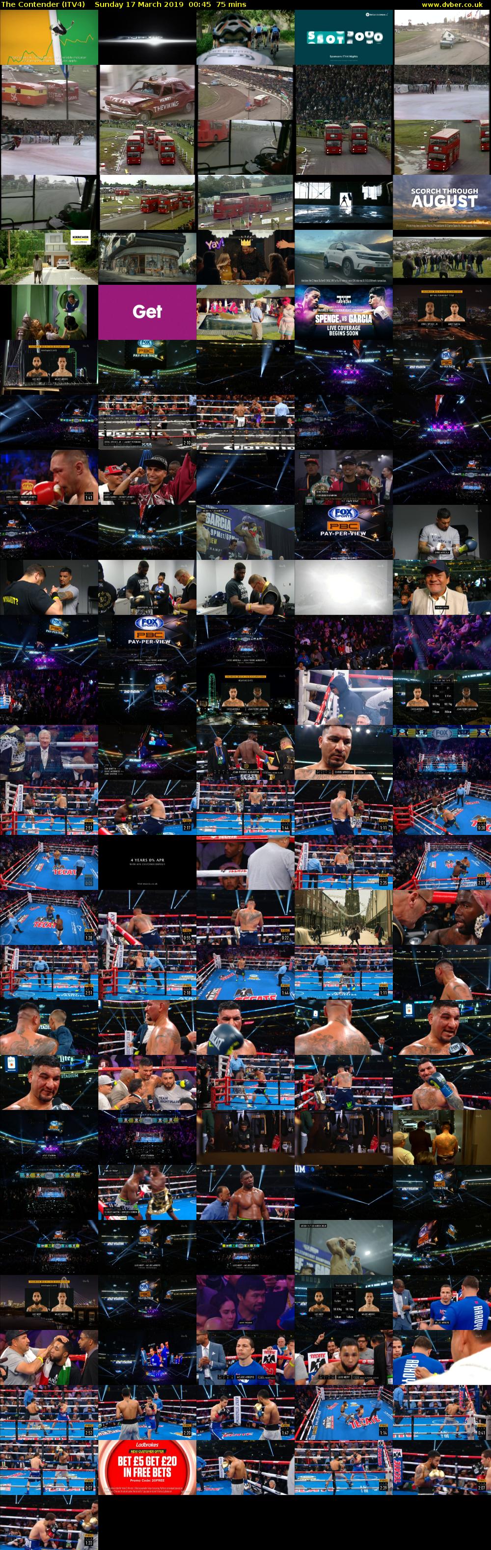 The Contender (ITV4) Sunday 17 March 2019 00:45 - 02:00