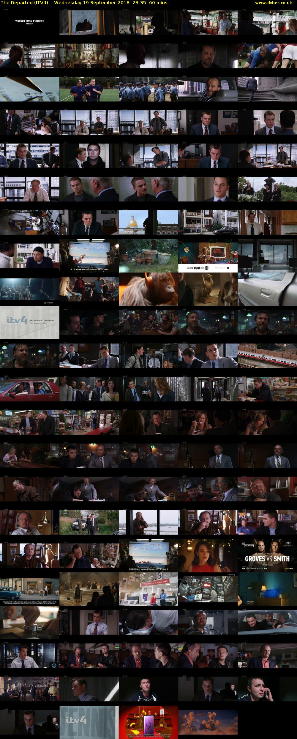The Departed (ITV4) Wednesday 19 September 2018 23:35 - 00:35