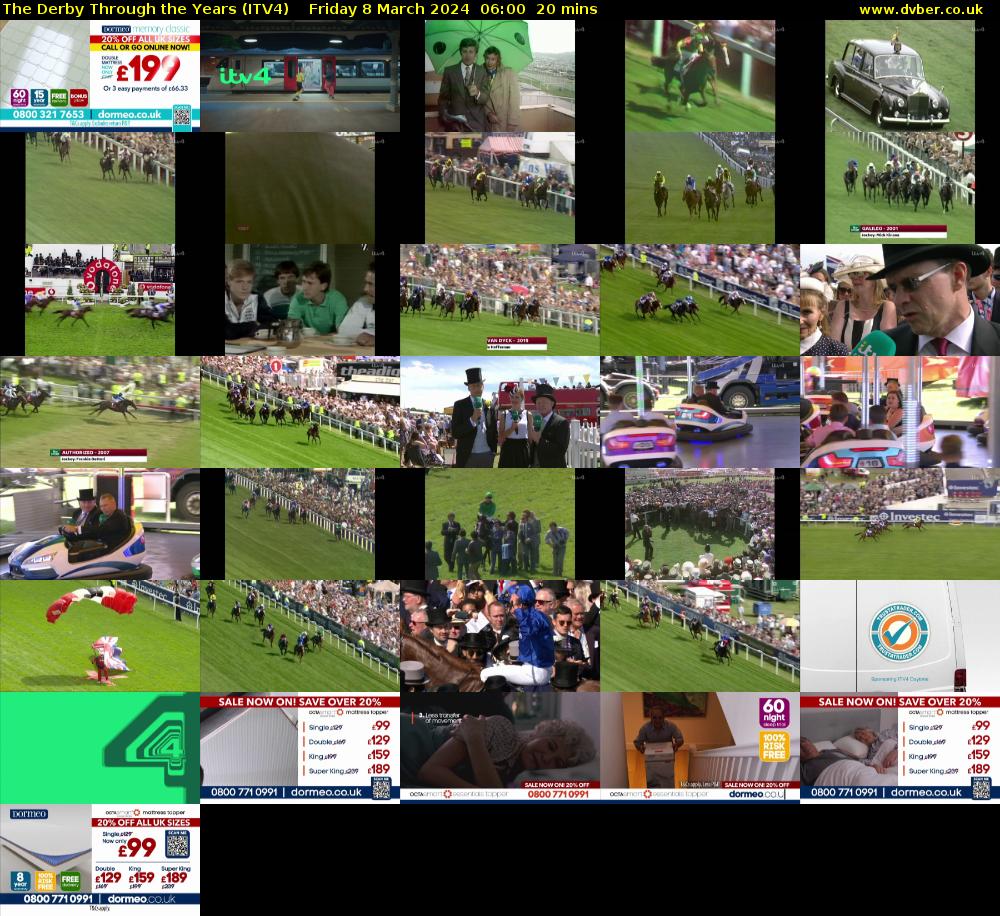 The Derby Through the Years (ITV4) Friday 8 March 2024 06:00 - 06:20