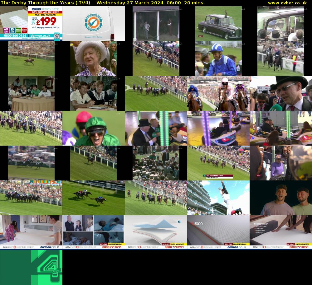 The Derby Through the Years (ITV4) Wednesday 27 March 2024 06:00 - 06:20