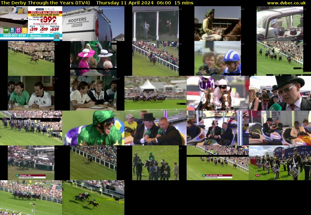 The Derby Through the Years (ITV4) Thursday 11 April 2024 06:00 - 06:15