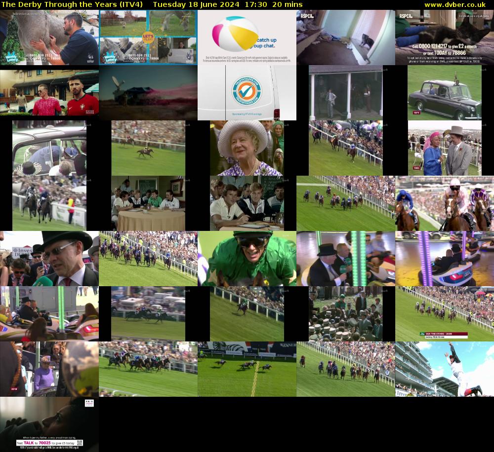 The Derby Through the Years (ITV4) Tuesday 18 June 2024 17:30 - 17:50